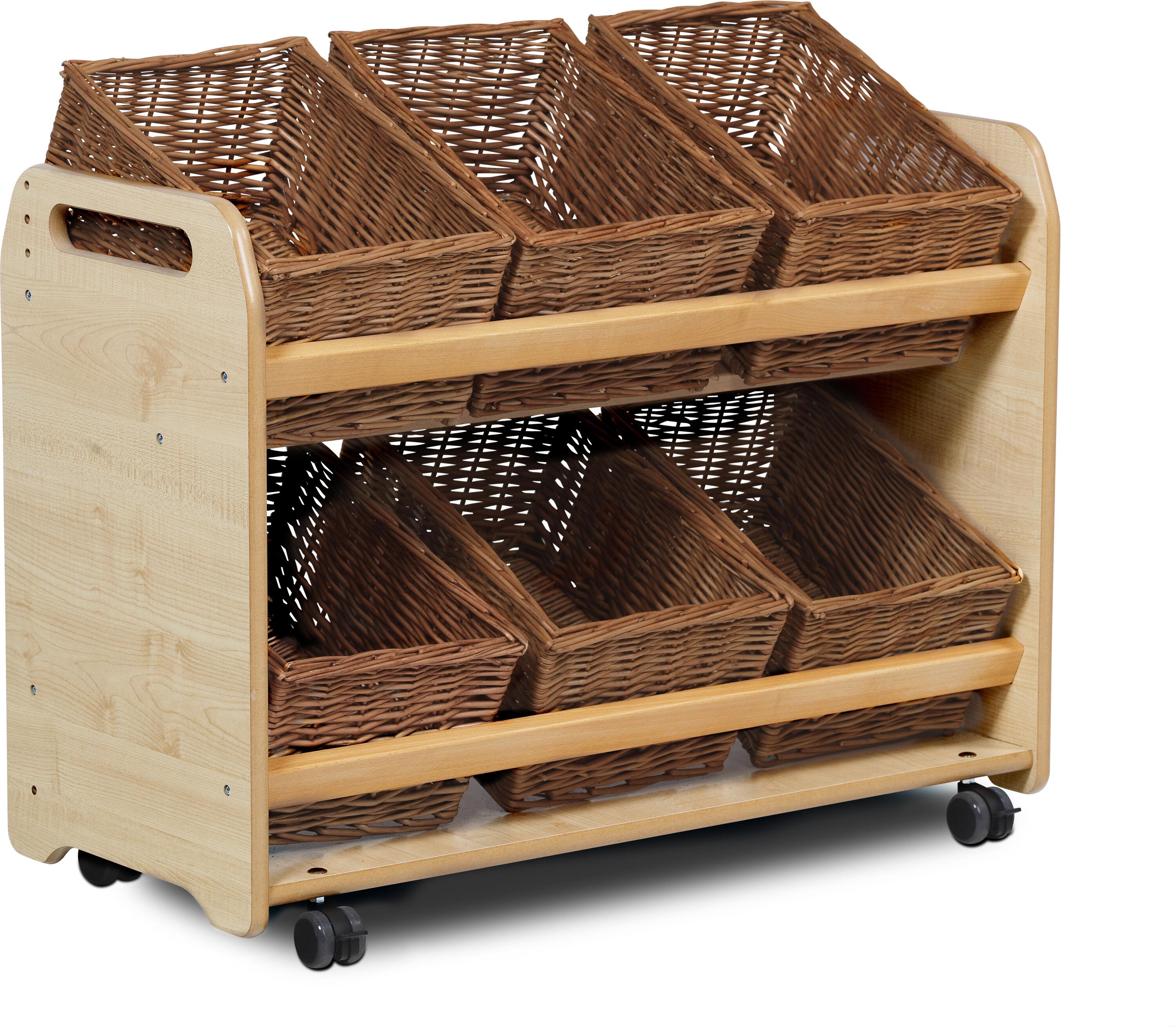 Tilt Storage Rack Millhouse Tilt Tote Storage with 6 Baskets - Mobile & Lockable - Just ...