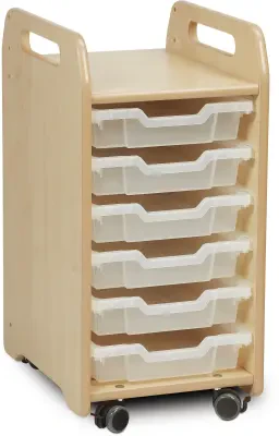 Millhouse Single Tray Storage Unit with 6 Shallow Trays